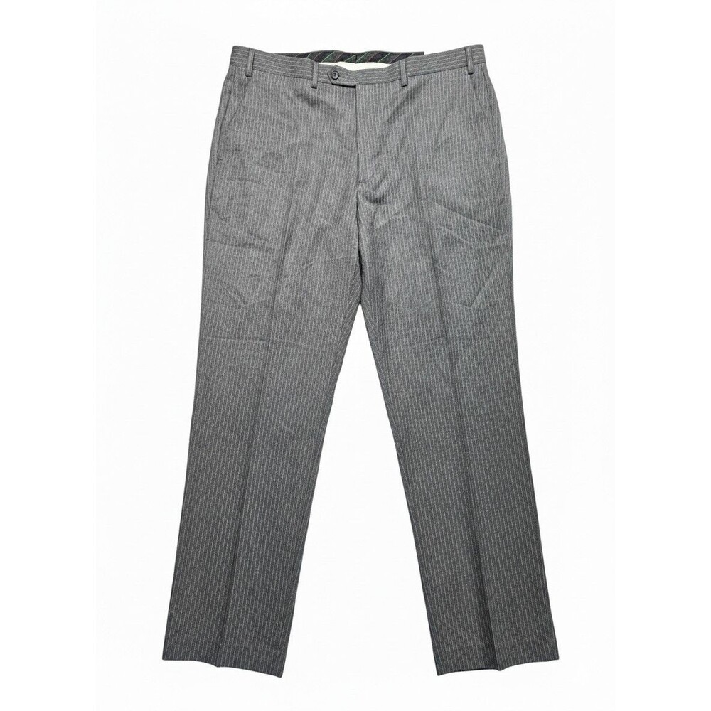 Chaps Suit Separates Men's Gray Pinstripe Pleated Dress Pants 38x32 NWT